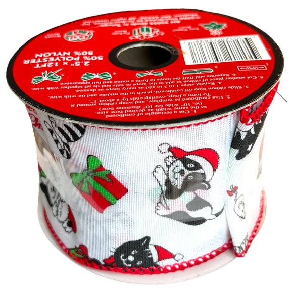 2 Items: INDIANA GLASS Cat Votive Candle Holder & NWT Kitty Ribbon Feline Meow - Picture 11 of 12